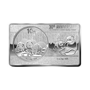 3 oz. Pure Silver Coin and Bar Set – 30th Anniversary of the China Panda Coin – Mintage: 3,000 (2013)