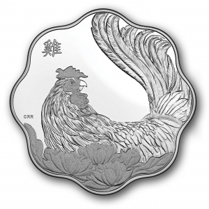 2017 $ 15 Чистая серебряная монета - Лунный лотос: год петуха