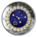 2019 Рак: Zodiac Series - Чистая серебряная монета с кристаллами Swarovski