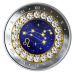 2019 Лев: Zodiac Series - Чистая серебряная монета с кристаллами Swarovski